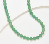Affinity Gems Opaque Round Gemstone Beaded Green Necklace Sterling
